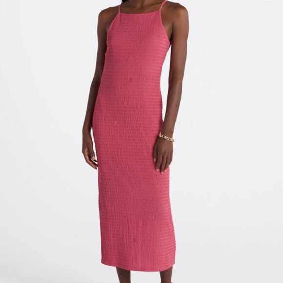 *WORN ONCE* Gilli Square Neck Fitted Midi Dress - Picture 1 of 9